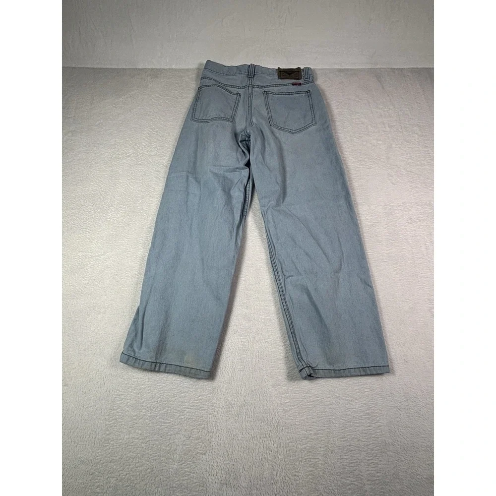 Wrangler Loose Fit Jeans Boys 10 Regular Light Wash Straight Leg Denim Blue